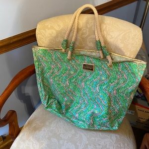 Lilly Pulitzer alligator print tote